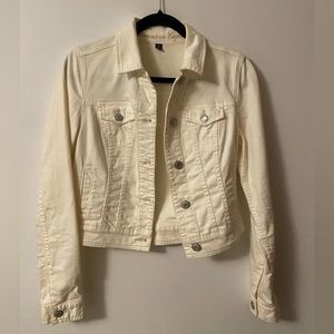 American Eagle White Denim Jacket Size S